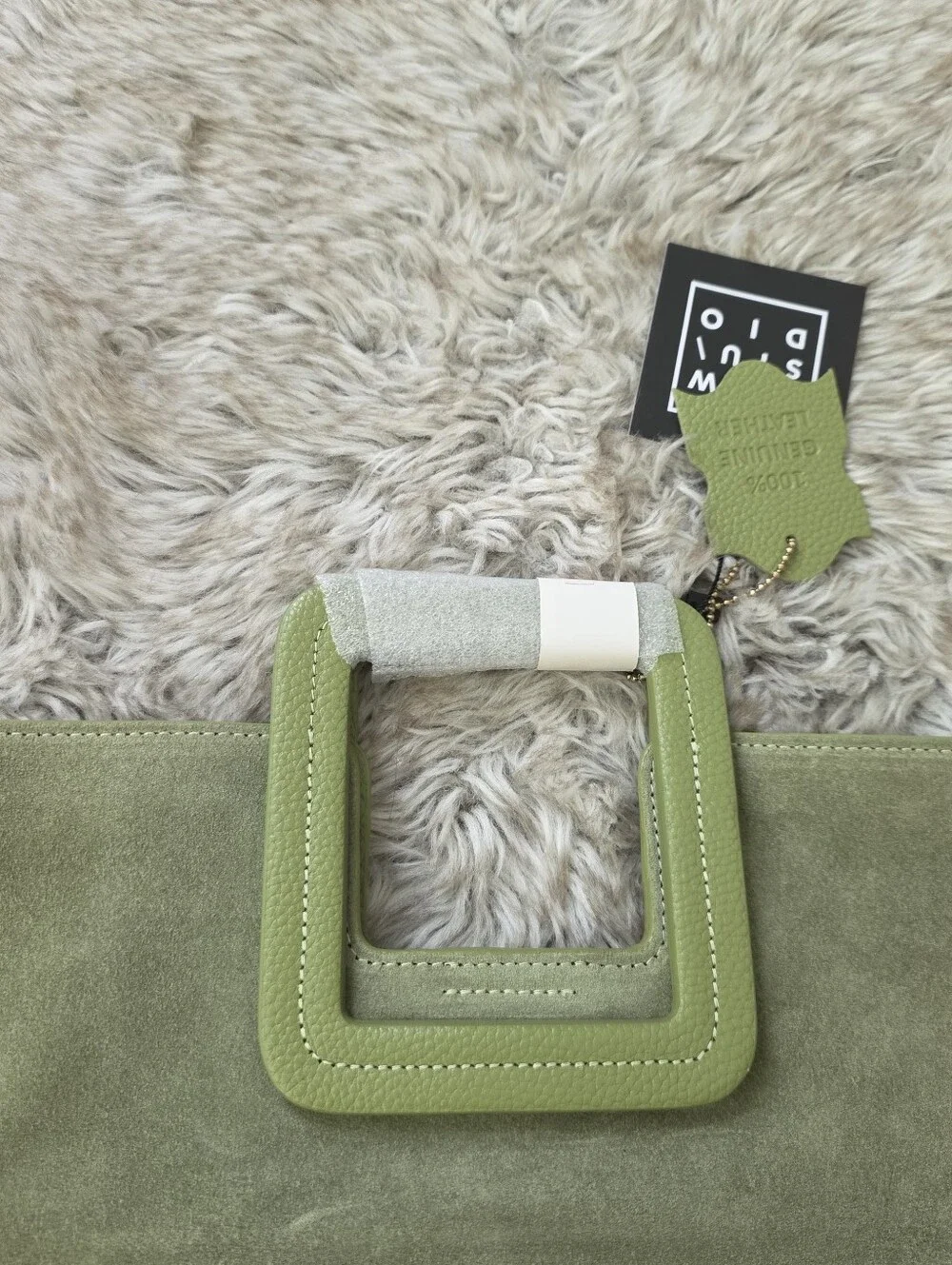 TMRW Studio Max Suede Clutch Jade Green